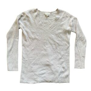 Wilfred Cream V Neck Sweater Small